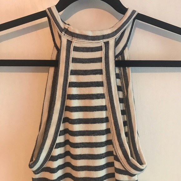 Blue & White Stripe Crop Top - Picture 4 of 4